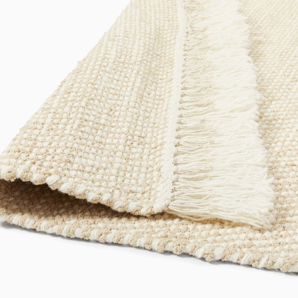 Tweed Flatweave Dhurrie Rug West Elm UK